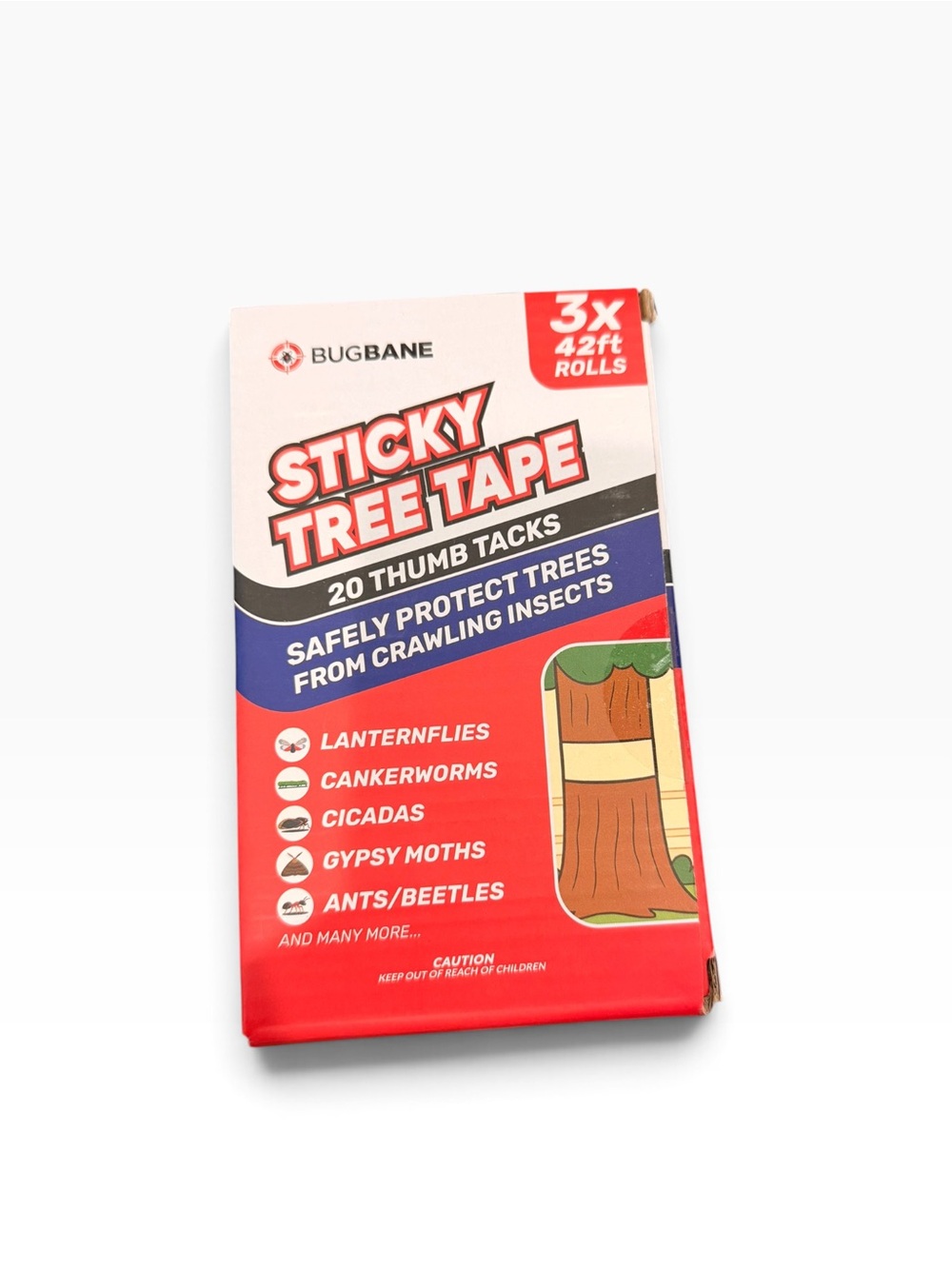 Nwt- Sticky Tree Tape - Red Protective Tree Tape